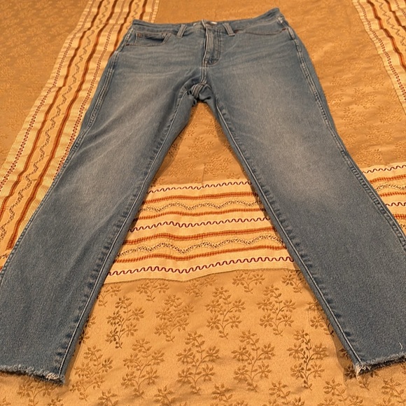 Madewell Light Blue Denim Jeans, Curvy, High Rise, Skinny, Cotton Blend, 29 - Picture 2 of 10